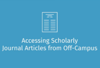 Accessing Scholarly Journals from Off-Campus